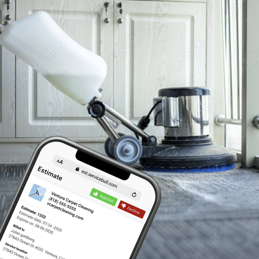 Carpet cleaning estimate software